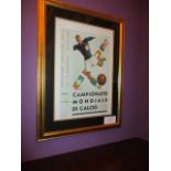 Italy 1934 World Cup print, 24in w x 32in hgt ***Note from Auctioneer*** All items will come with an