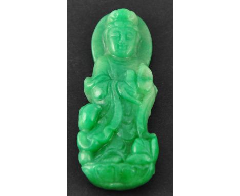 A Chinese jade pendant in the form of Guanyin Buddha