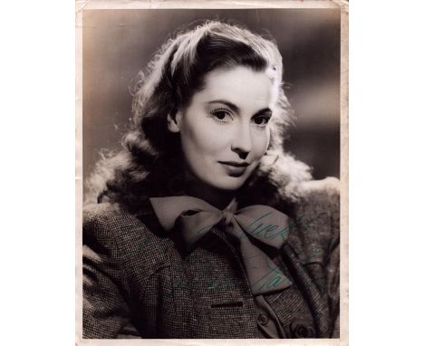 Valerie Hobson signed 10x8 inch vintage black and white photo. Good condition. All autographs come with a Certificate of Auth