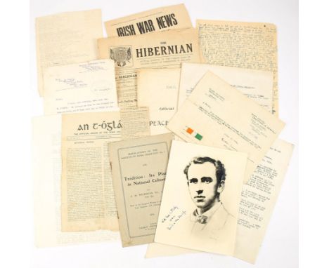 Archive of material relating to Paddy D'Arcy, 1916 Rising and War of Independence veteran. Includes photocopied portrait of T