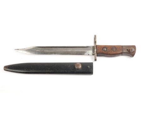 Jungle carbine bayonet. A No.5 Mk.I knife bayonet for use on the .303 calibre Lee-Enfield No. 5 Mk. I rifle, the ricasso mark