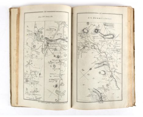 Taylor, George and Skinner, Andrew. The Roads of Ireland, 8vo first edition, London, 1778. Modern cloth backed boards, with 2