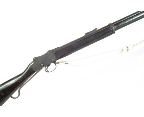 Martini Henry MkIV .577 / 450 rifle, with 32 inch barrel, folding ladder sight, and standard military furniture, the action d