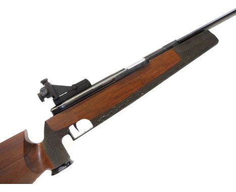 Feinwerkbau 300S .177 air rifle, 18 inch barrel fitted with finely adjustable aperture sights, serial number 300397.No licenc