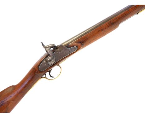 Percussion .650 constabulary carbine by Collis, 26 inch barrel fitted with spring bayonet catch, double line border lock engr