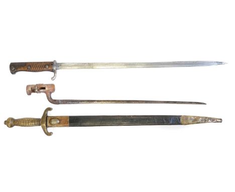 German short sword and scabbard, probably for the Alsace Lorraine Feuerwehr (Fire Brigade) in full dress, the blade stamped W