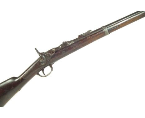Albini Braendlin 11mm 1867 pattern service rifle, 34.5 inch barrel dated 1868 and fitted with folding ladder sight, number 73