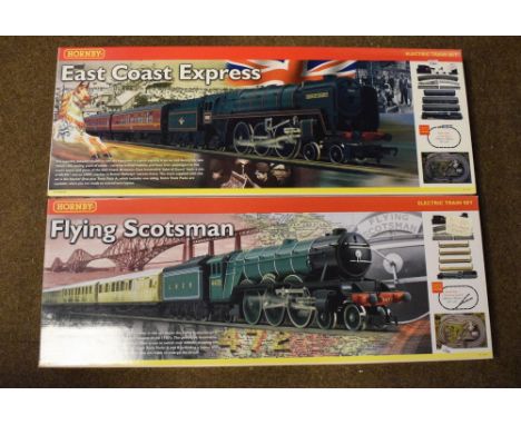 Hornby OO gauge East Coast Express electric train set, together with Flying Scotsman train set (contents not complete)  