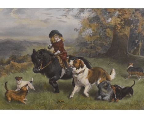 After C.Burton Barber - Coloured print - A scratch pack, published by Arthur Tooth &amp; Sons, 49cm x 74cm, framed and glazed