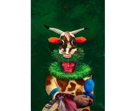 American, b. 1939Cow Kachina, 1971Signed and dated Paone 6-8 1971 (uc) and on the reverseAcrylic on canvas60 x 40 inches (152