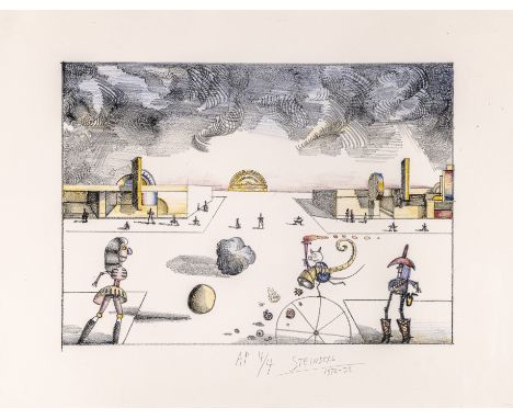 MAIN STREETColor lithograph, 1972-73, on Arches paper, signed, dated and numbered AP 4/4 in pencil, an artist's proof aside f