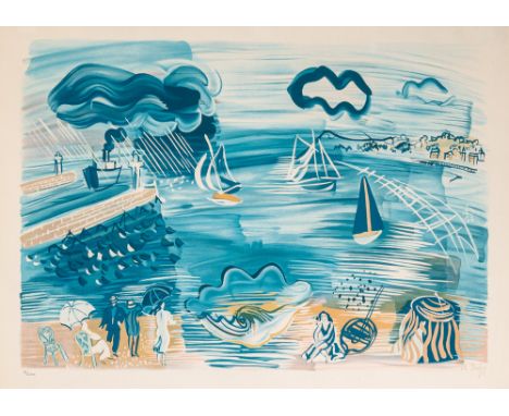 LE HAVREColor lithograph, on Arches paper, with ink stamped signature and numbered 8/200 in pencil, with full(?) margins, fra