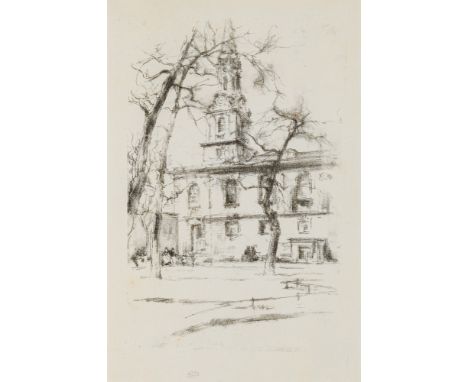 ST. GILES-IN-THE-FIELDS (WAY 129; LEVY 183; SPINK 167; CHICAGO 167)Transfer lithograph, 1896, on cream laid paper, signed wit