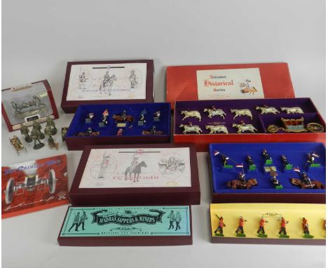 A large collection of Britains and other military lead figures, mainly in boxed sets and limited editions, together with a co