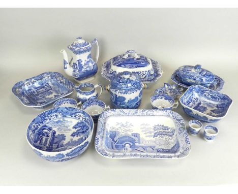 A quantity of Spode Italian and Blue Room Collection tableware20th centurytransfer-printed in underglaze blue, comprising sau