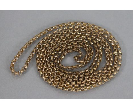 A gilt-metal lorgnette guard of small faceted links; 25” long (doubled).