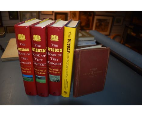 Cricket. A small selection. Selkirk, George H. - Guide to the Cricket Ground. 1867; The Wisden Book of Test Cricket 1877-2000