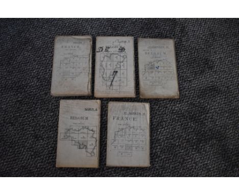 British Army Maps. First World War. France and Belgium. Cloth-backed, folding. (5)