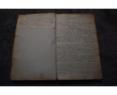 Manuscript. Minutes of the Several Church Meetings held at the Vestry of the Meeting House in Halifax Lane, Nottingham. 1801-