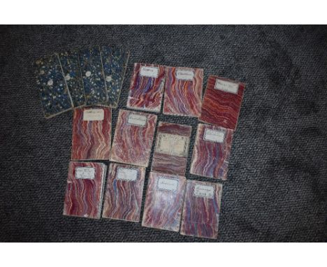Maps. A selection of folding, linen-backed maps relating to South-East England. Late 19th century. With marbled paper covers.