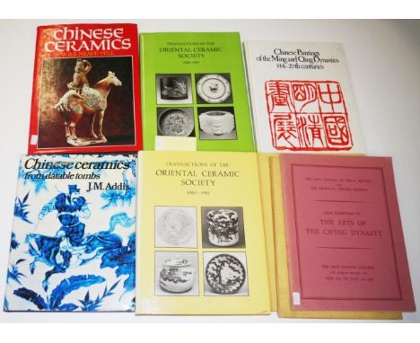 Eight volumes on Oriental Antiquities subjects including 'Oriental Ceramic Society,' London, Catalogues for 1948; 'Transactio