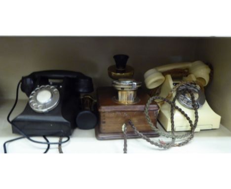 'Vintage' telephones: to include a cream resin cased GPO example, no.5615       OS8