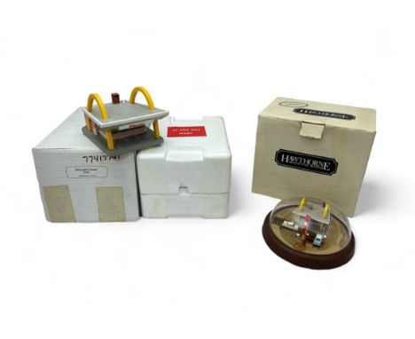 McDonald's pair of model restaurants, with McMemories McDonald's Classic lighted ceramic No. 31901 and Hawthorne Architectura