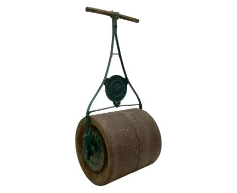 'The Alexandra' Edwardian painted wrought and cast iron garden roller, double cylinderDimensions: Height:&nbsp;124cm&nbsp;