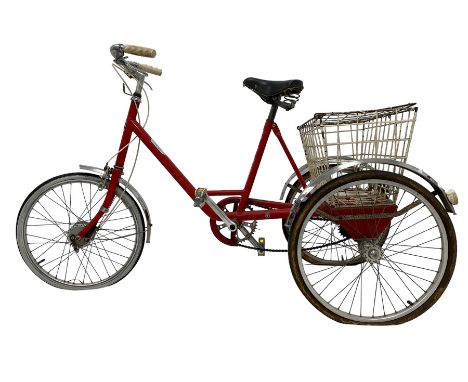Pashley - vintage tricycle with back storage basket and brakesDimensions: Height:&nbsp;94cm&nbsp; Length/Width:&nbsp;160cm&nb