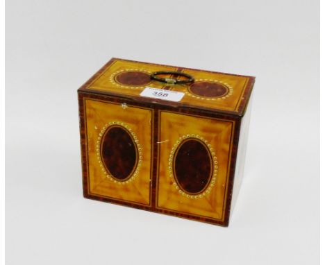 Early 20th century William Crawford & Son's Limited biscuit tin in the form of a Georgian tea caddy, 16 x 13cm 