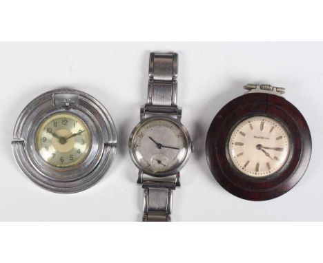 A Jaeger-LeCoultre stainless steel circular cased lady's wristwatch, the signed and jewelled 417/3c caliber movement numbered