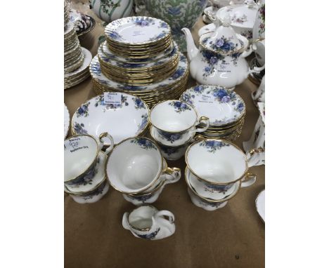 A Royal Albert moon light rose tea set 45 pieces