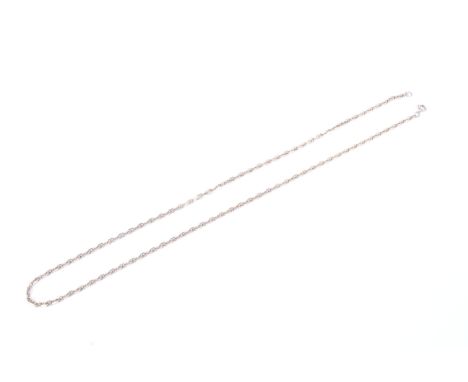A vintage 9ct gold filed anchor link necklace. On a bolt-ring clasp, Sheffield convention hallmarks, 51cm long (21 inches), 9