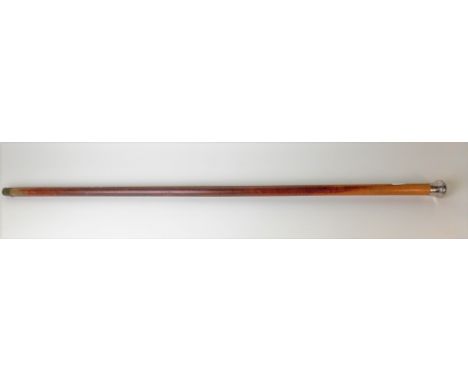 Silver top Malacca walking stick, length 79.5cm.