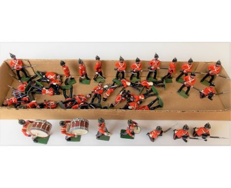 W. Britain thirty-five piece set Somerset Light Infantry (Prince Albert) 13th Regiment of Foot; together with six Drums &amp;
