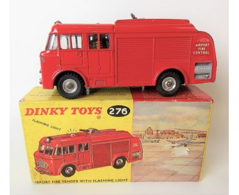 Dinky Toys diecast Leyland cement wagon, 'PORTLAND BLUE CIRCLE CEMENT', boxed; together with an airport fire tender with flas