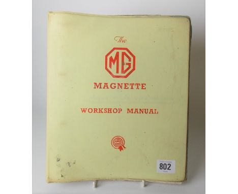 A MG Magnette workshop manual