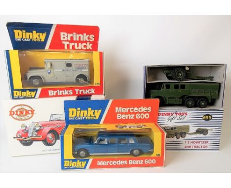 Dinky Toys gift set diecast 7.2 Howitzer &amp; tractor, no. 695, boxed; together with a Dinky Collection boxed 1939 Triumph D