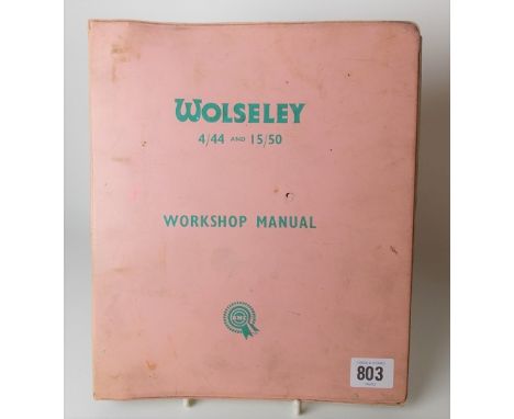 A Wolseley 4/44 &amp; 15/50 workshop manual