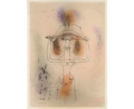 Artist: Paul Klee (Swiss/German, 1879 - 1940). Title: "Sangerin der komischen Oper ["Singer of the Comic Opera"]". Medium: Or