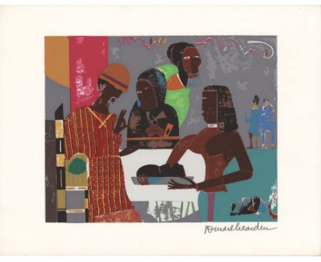 Artist: Romare Bearden (American, 1911-1988). Title: "Salome with the Head of John the Baptist [From: Prevelance of Ritual]".