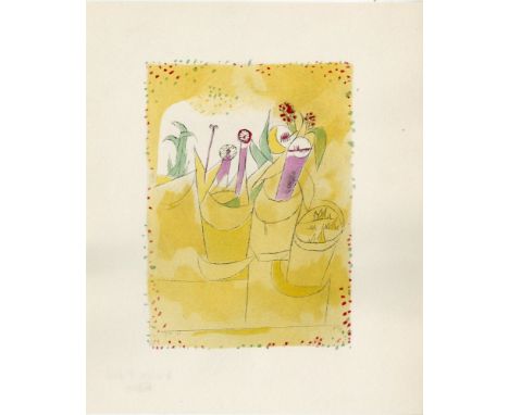 Artist: Paul Klee (Swiss/German, 1879 - 1940). Title: "Blumentisch ["Flower Table"]". Medium: Original color lithograph &amp;