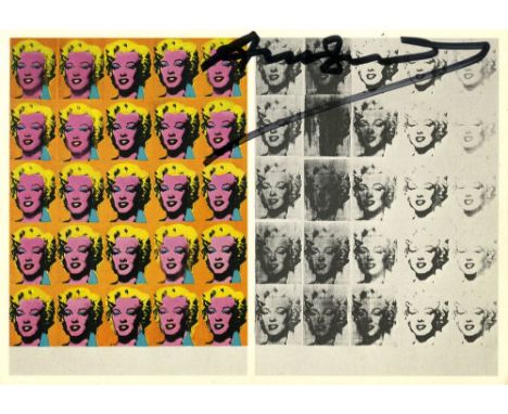 Artist: Andy Warhol (American, 1928 - 1987). Title: "Marilyn Diptych [museum promotional card]". Medium: Original color offse