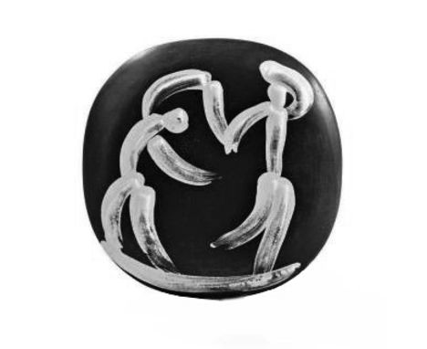 Artist: Pablo Picasso (Spanish, 1881 - 1973). Title: "Ceramic: Danseurs". Medium: Glazed convex wall plaque. Date: Composed 1