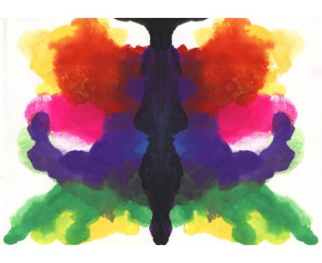 Artist: Sigmar Polke (German, 1941-2010). Title: "Untitled Rorschach Blot". Medium: Gouache and watercolor on paper. Date: Co