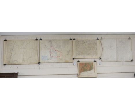 Ordnance Survey map outlining the parish of Little Hallingbury and Saffron Waldon division 1921 and 1923 edition, Geological 