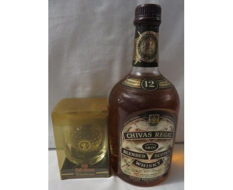 Chivas Regal blended Scotch whisky 43% 75cl (one bottle); and Old St Andrews Clubhouse premium blended Scotch whisky miniatur