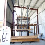 52''D x 98''W x 16'T, 9-Arm Single Sided Cantilever Rack (No Contents)