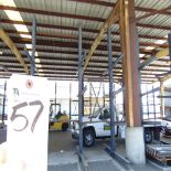 50''D x 63''W x 16'T, 12-Arm Double Sided Cantilever Rack (No Contents)