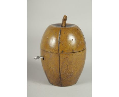 A MELON TEA CADDY.  5.5ins high.